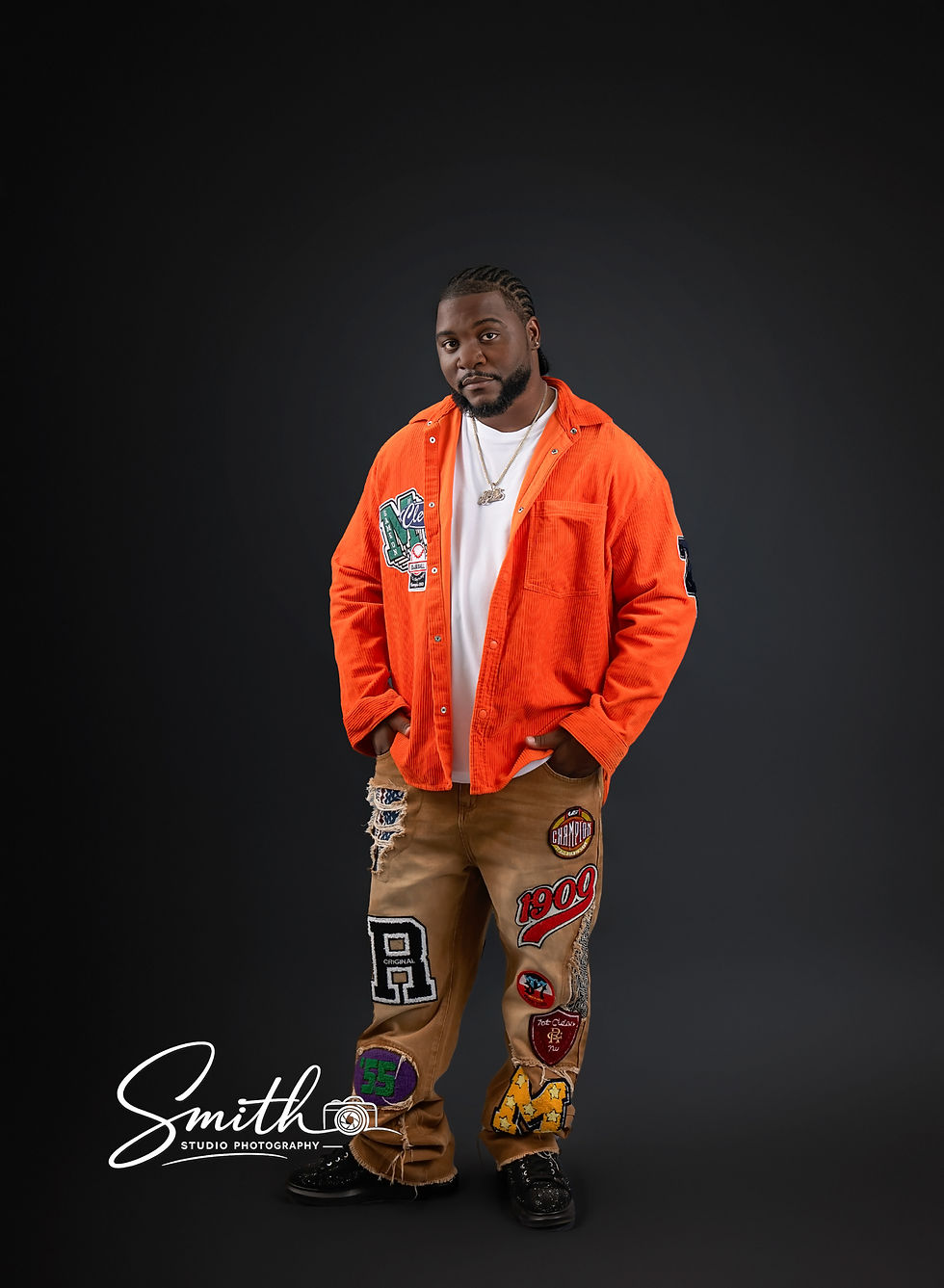 Editorial style men's portrait photography session in Florida studio
