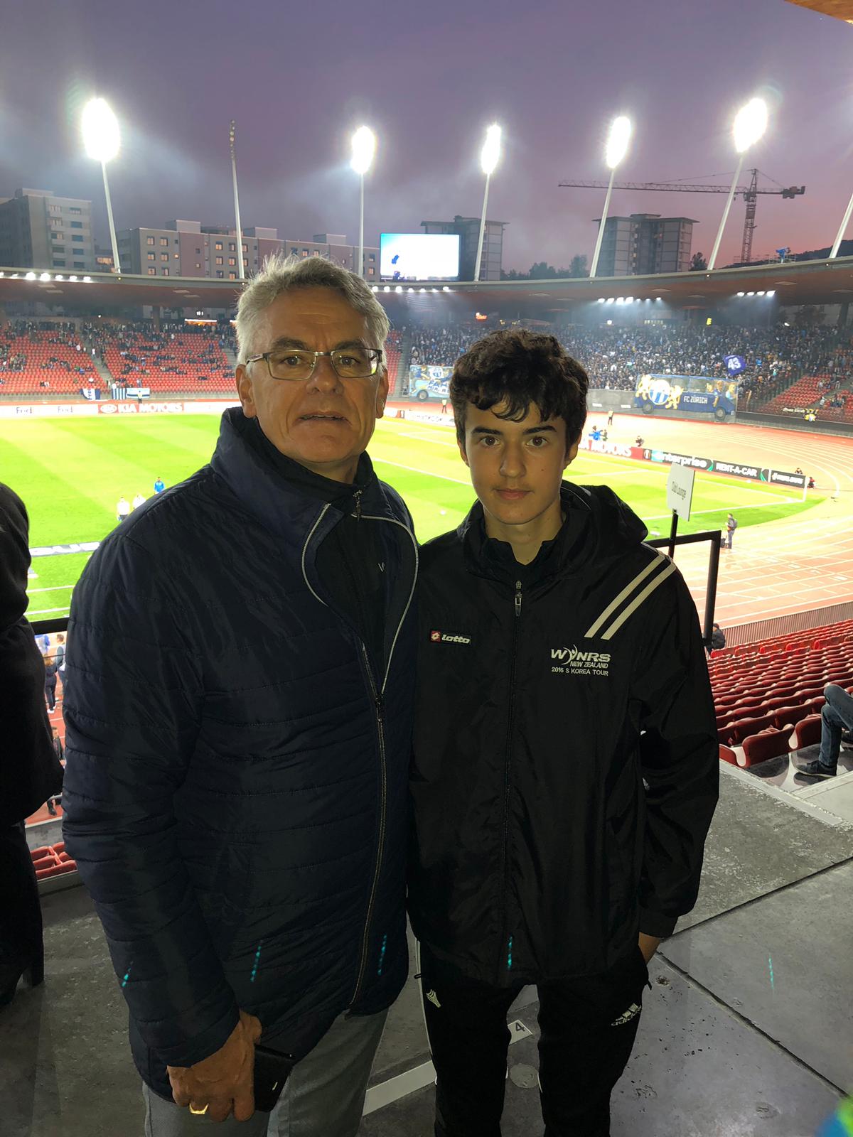 ex WYNRS Player William Caulton and Wynton Rufer in Zurich