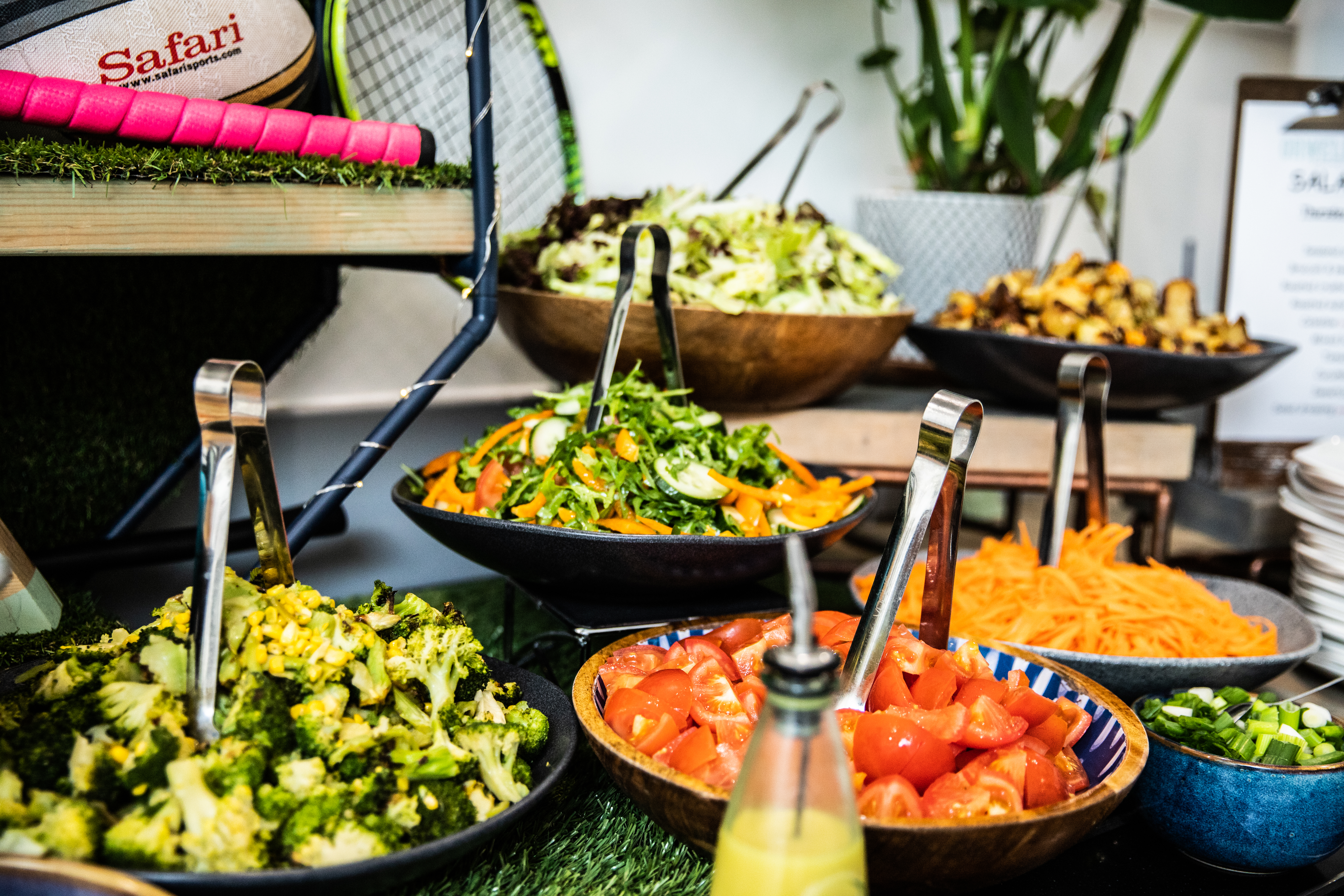 Salad bar at lunch