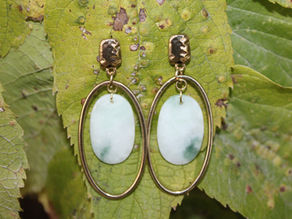 Simple Burma Jade Earrings