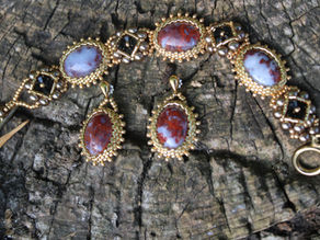 Agate Earring and Bracelet Set
