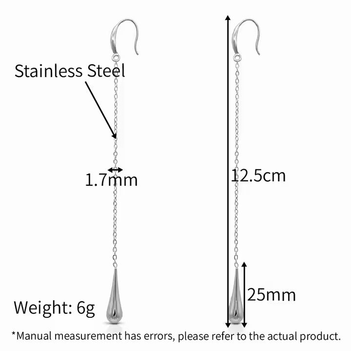 Thumbnail: Amber Dewdrop Chain Drops Earrings