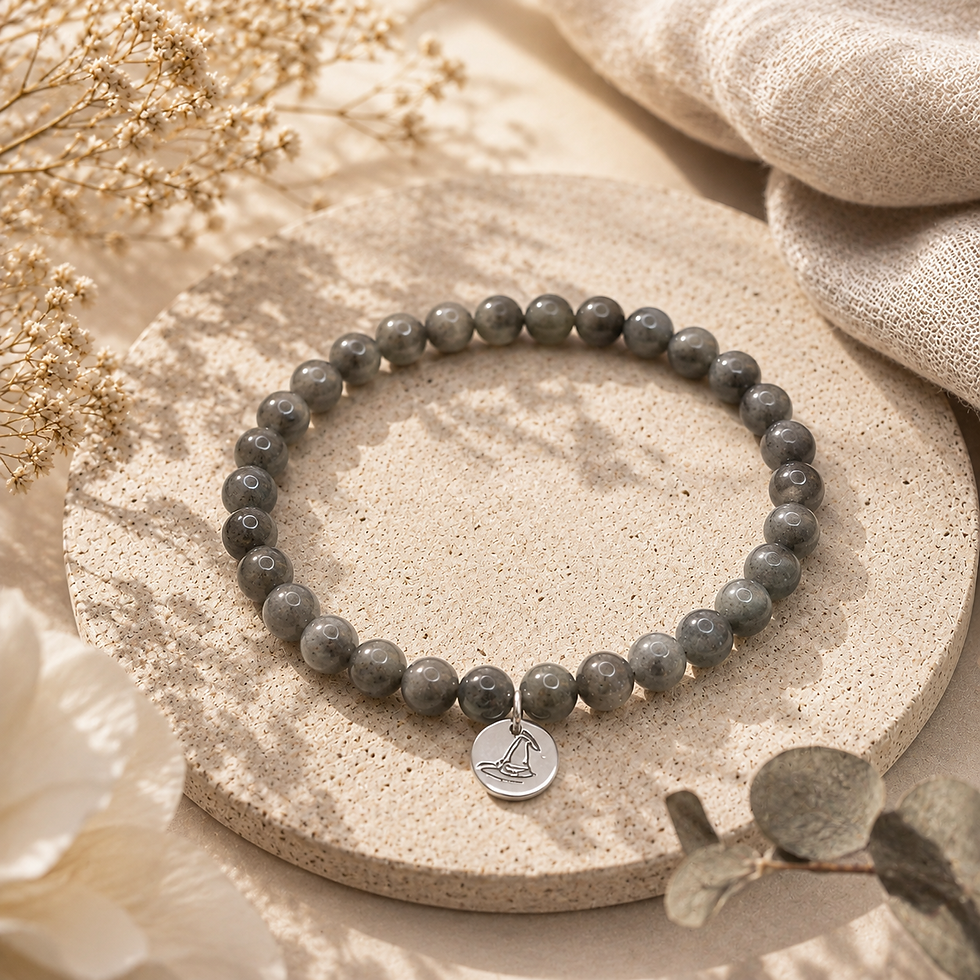 Bracelet artisanal VELARIA en labradorite naturelle 6 mm
