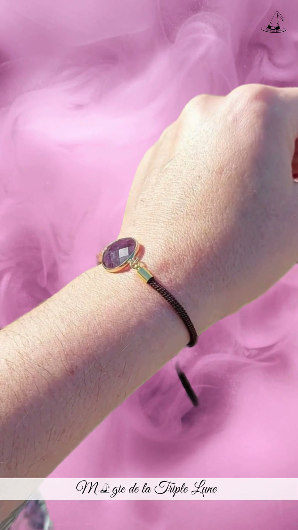 Miniature : 💜 Bracelet cordon Améthyste — Ralentir intérieurement