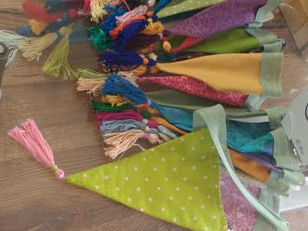 Anleitung- DiY Wimpelgirlande aus Stoff