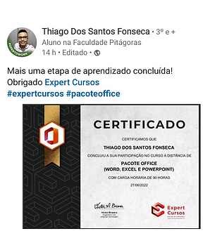 Depoimento de aluno formado