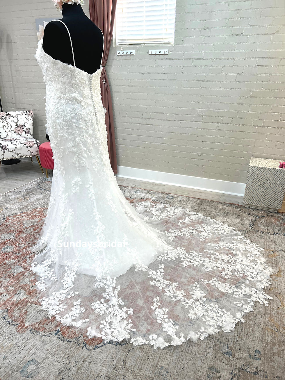 Thumbnail: Sundays Bridal AN205 – Ivory Plus-Size Wedding Gown Size 24