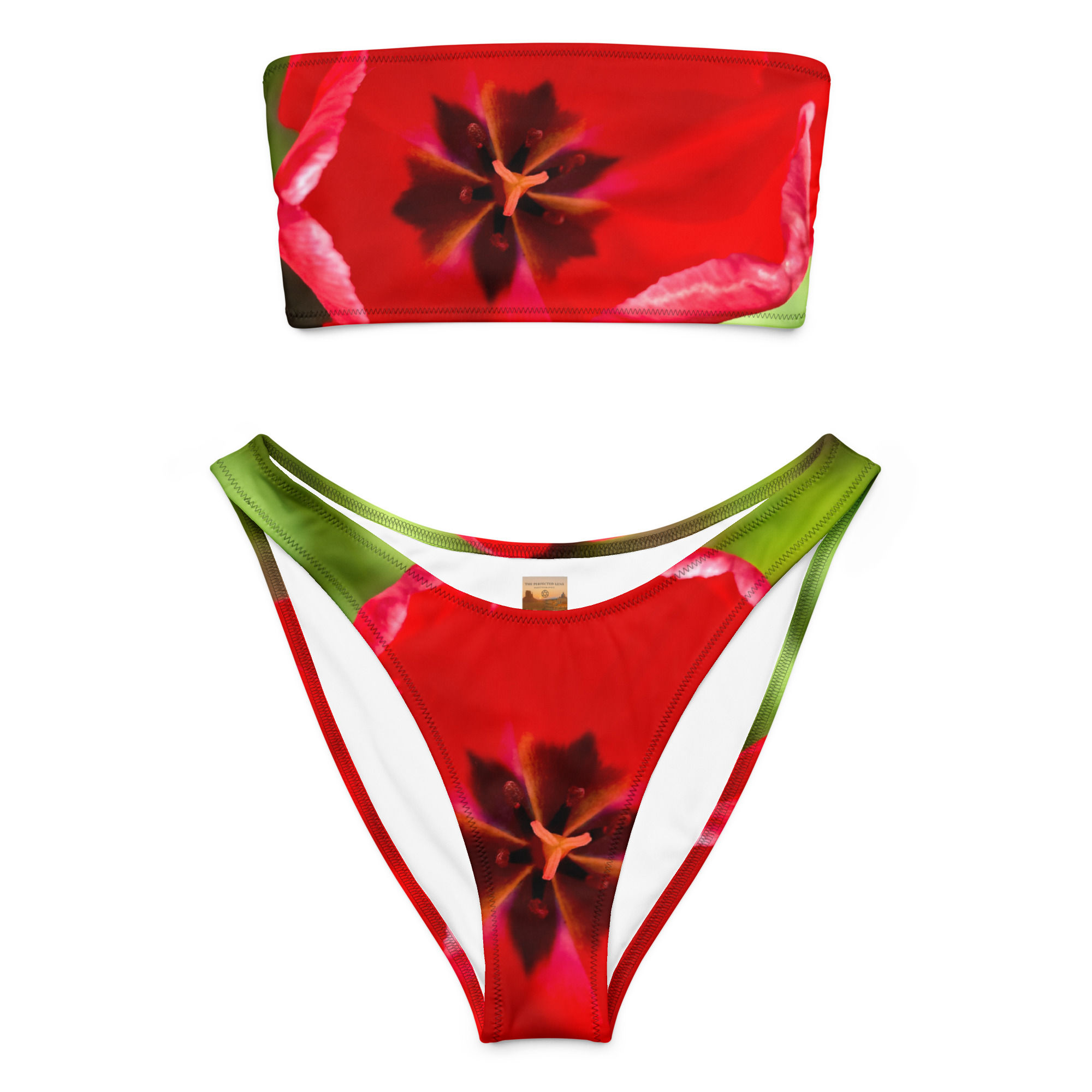 Recycled bandeau bikini A tulip at Strawberry Fields London