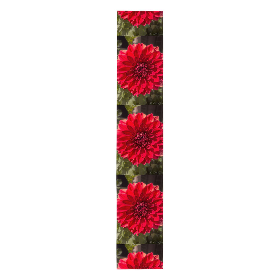 Table runner Red Dahlia Delight
