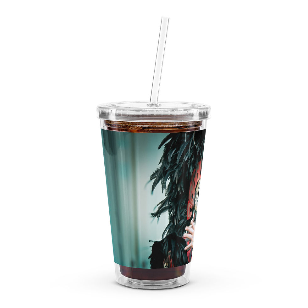 Thumbnail: Clear plastic tumbler Cozumel Warrior