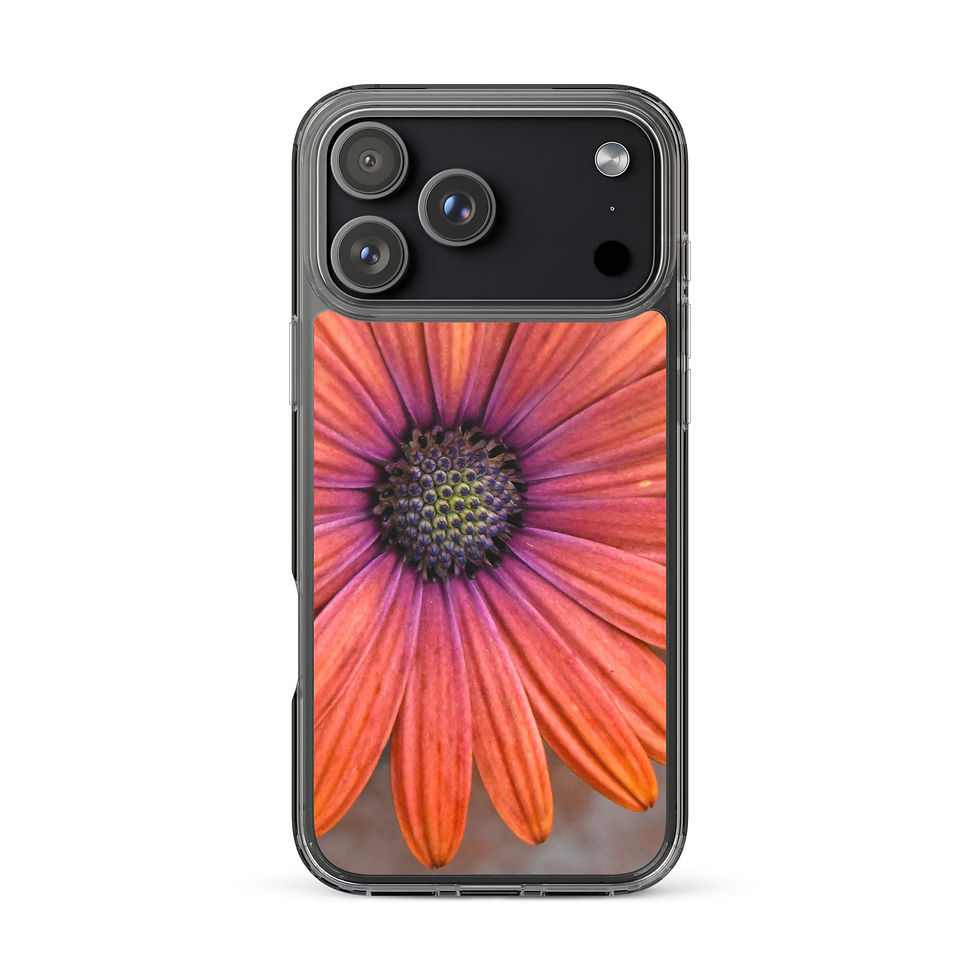 Thumbnail: Clear Case for iPhone® Orange flower