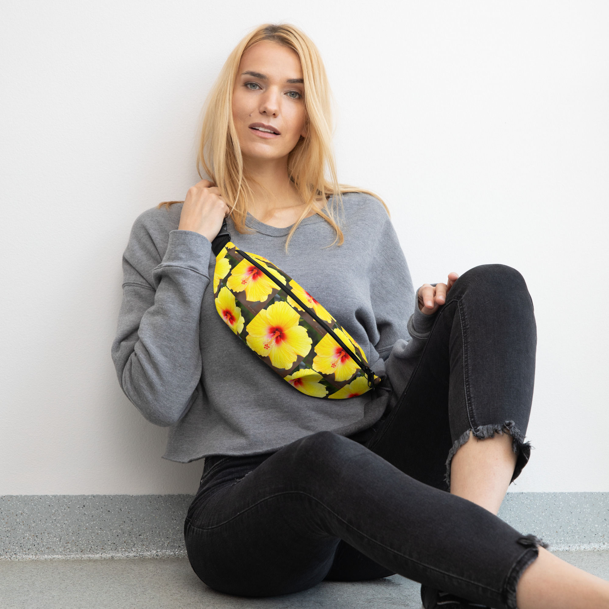 Fanny Pack Yellow Hibiscus