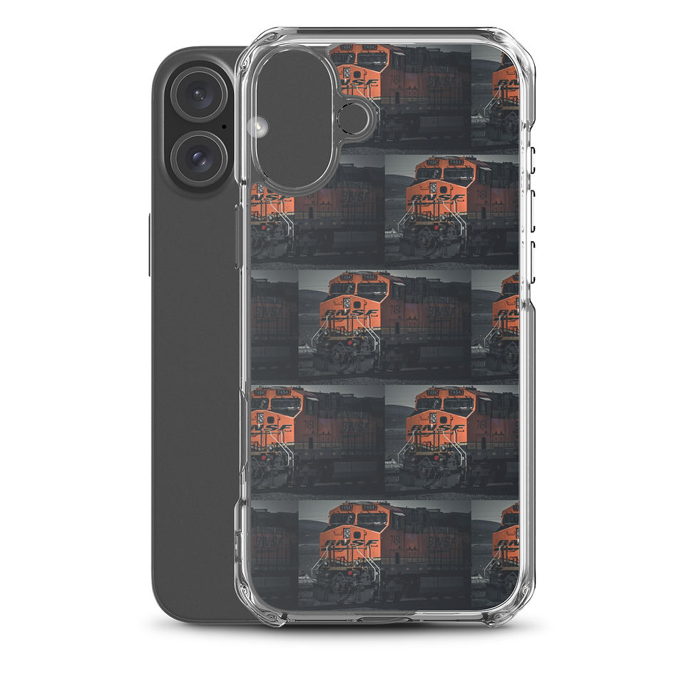 Thumbnail: Clear Case for iPhone® Santa Fe Train moody vibe