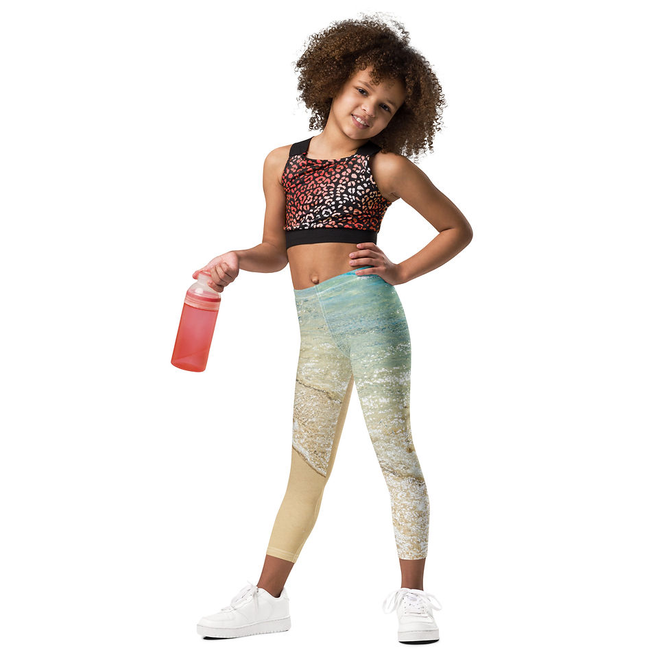 Thumbnail: Kid's Leggings Caribbean sea