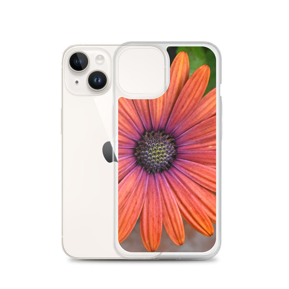 Thumbnail: Clear Case for iPhone® Orange flower