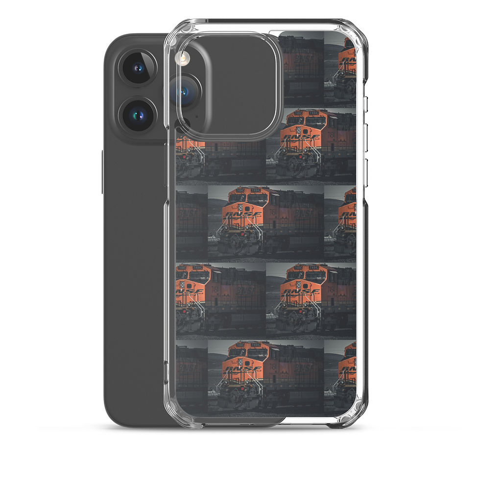 Thumbnail: Clear Case for iPhone® Santa Fe Train moody vibe