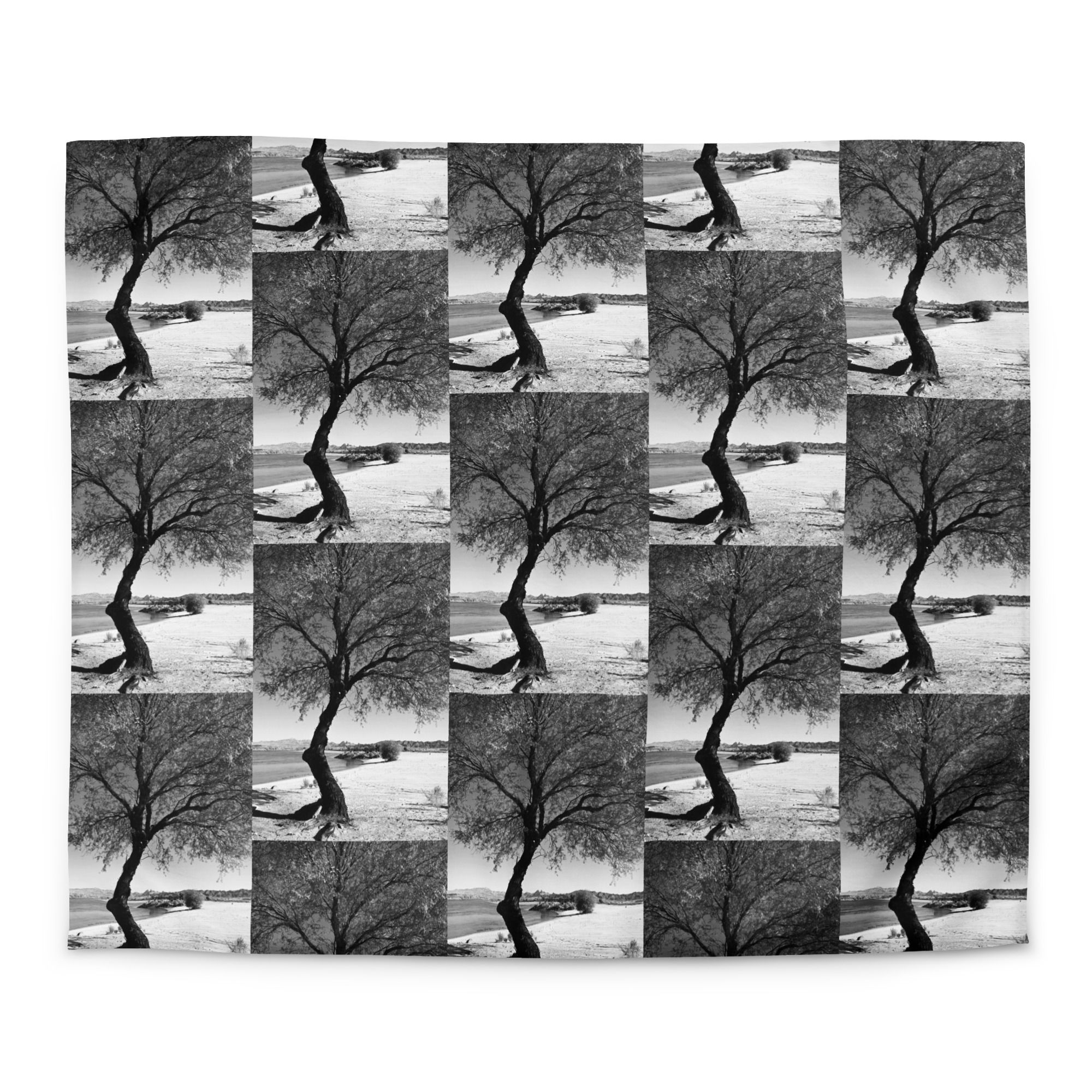 Duvet cover a B&W tree pattern from the Colorado River