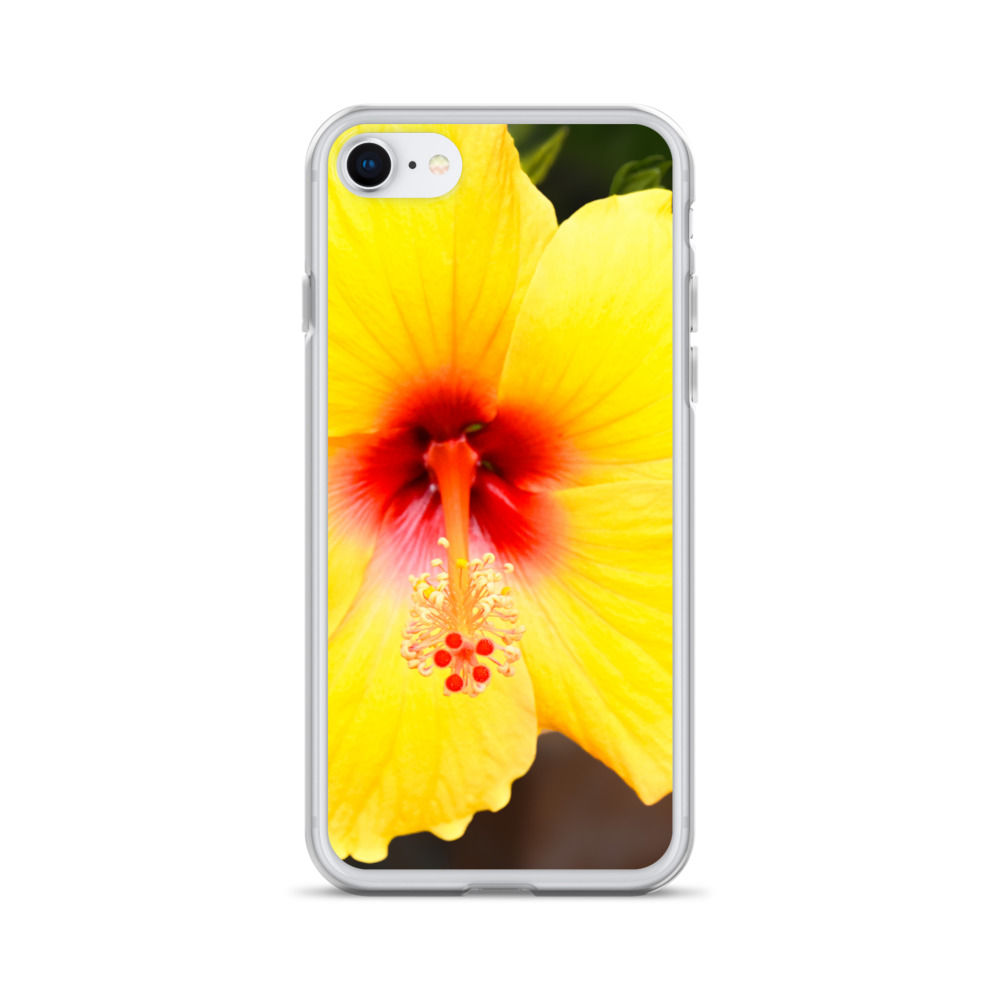 Clear Case for iPhone® Yellow Hibiscus