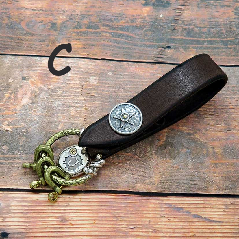 サムネイル： Initial Balloon Key Holder (Brown)