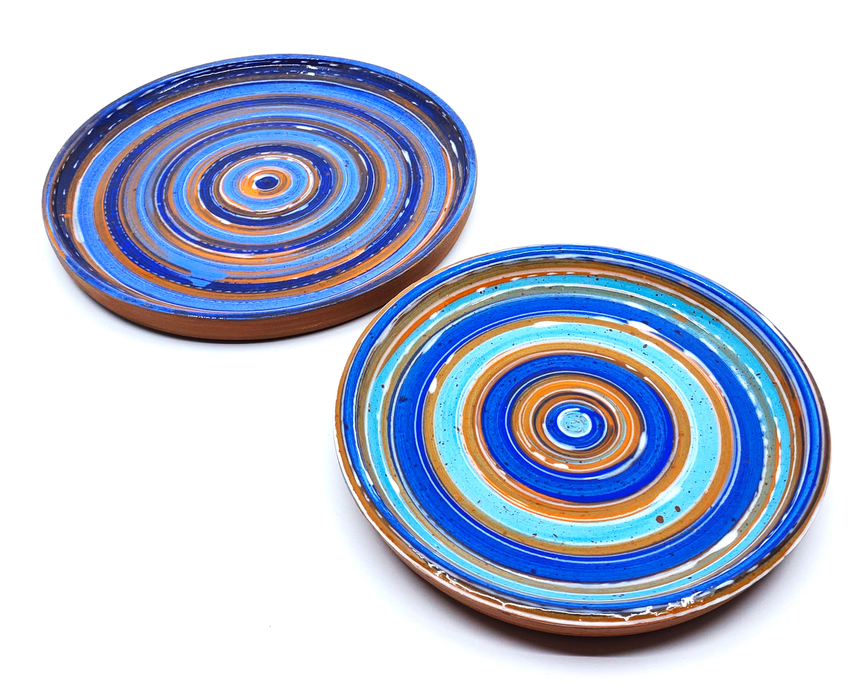 Blue Tanoura Plates (Couple)