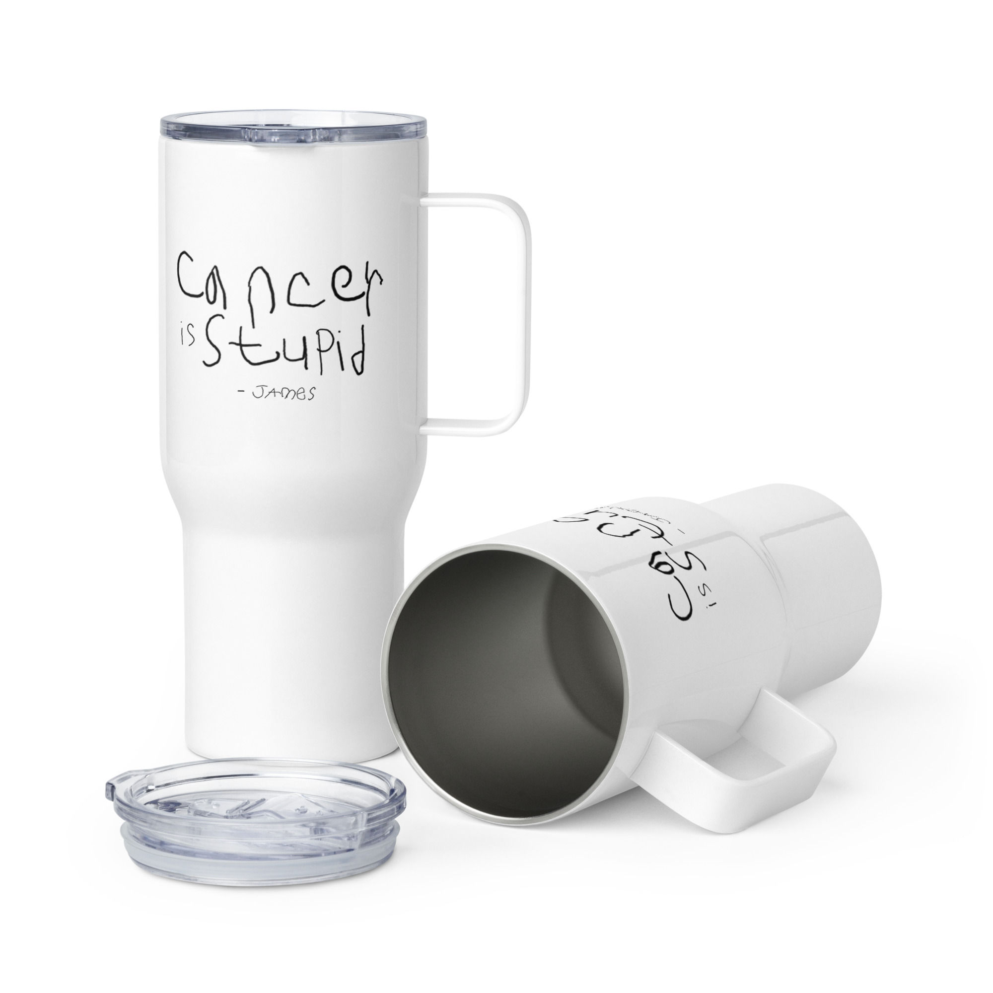 Travel mug | Cancer is Stupid