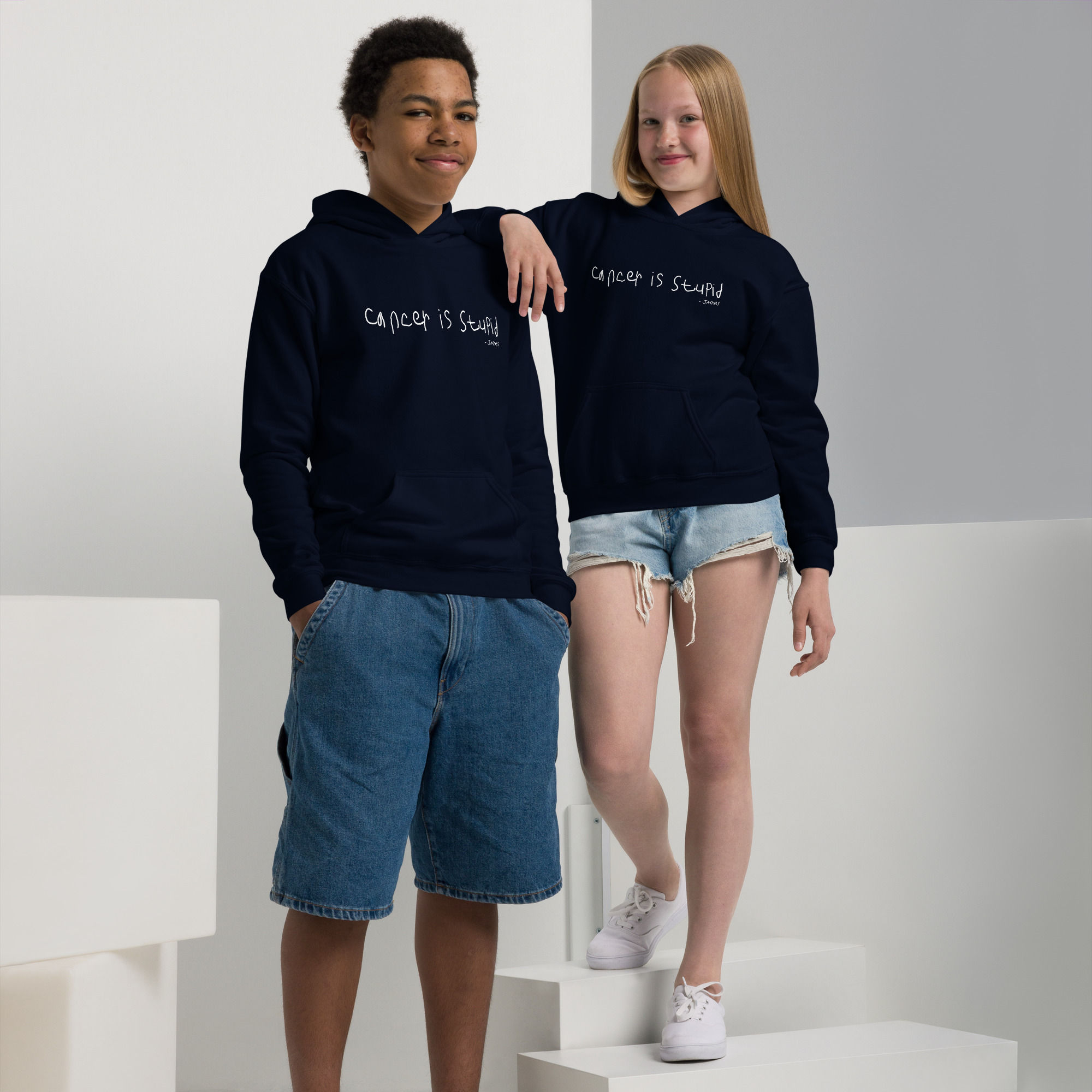 Youth hoodie | Cancer is Stupid