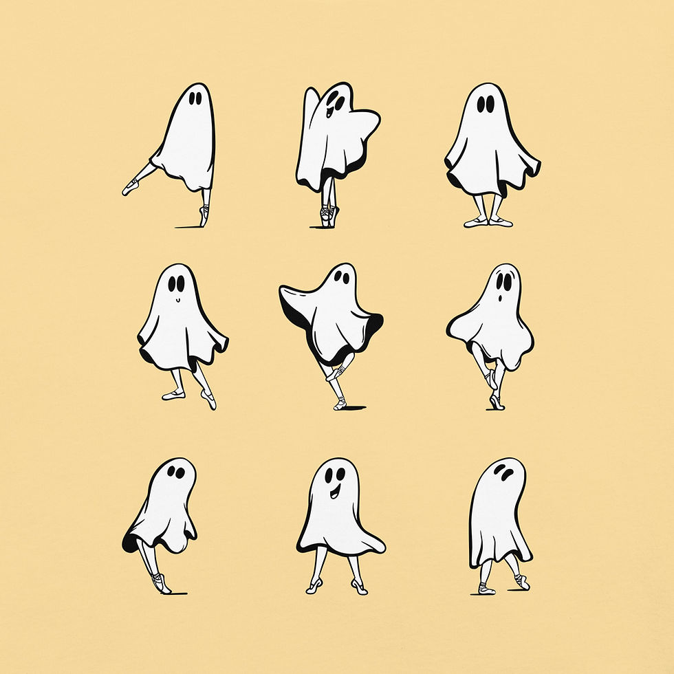 Thumbnail: Ballet Ghosties Comfort Colors t-shirt