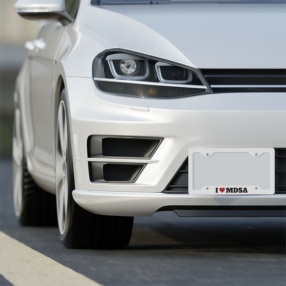Thumbnail: Metal License Plate Frame - White