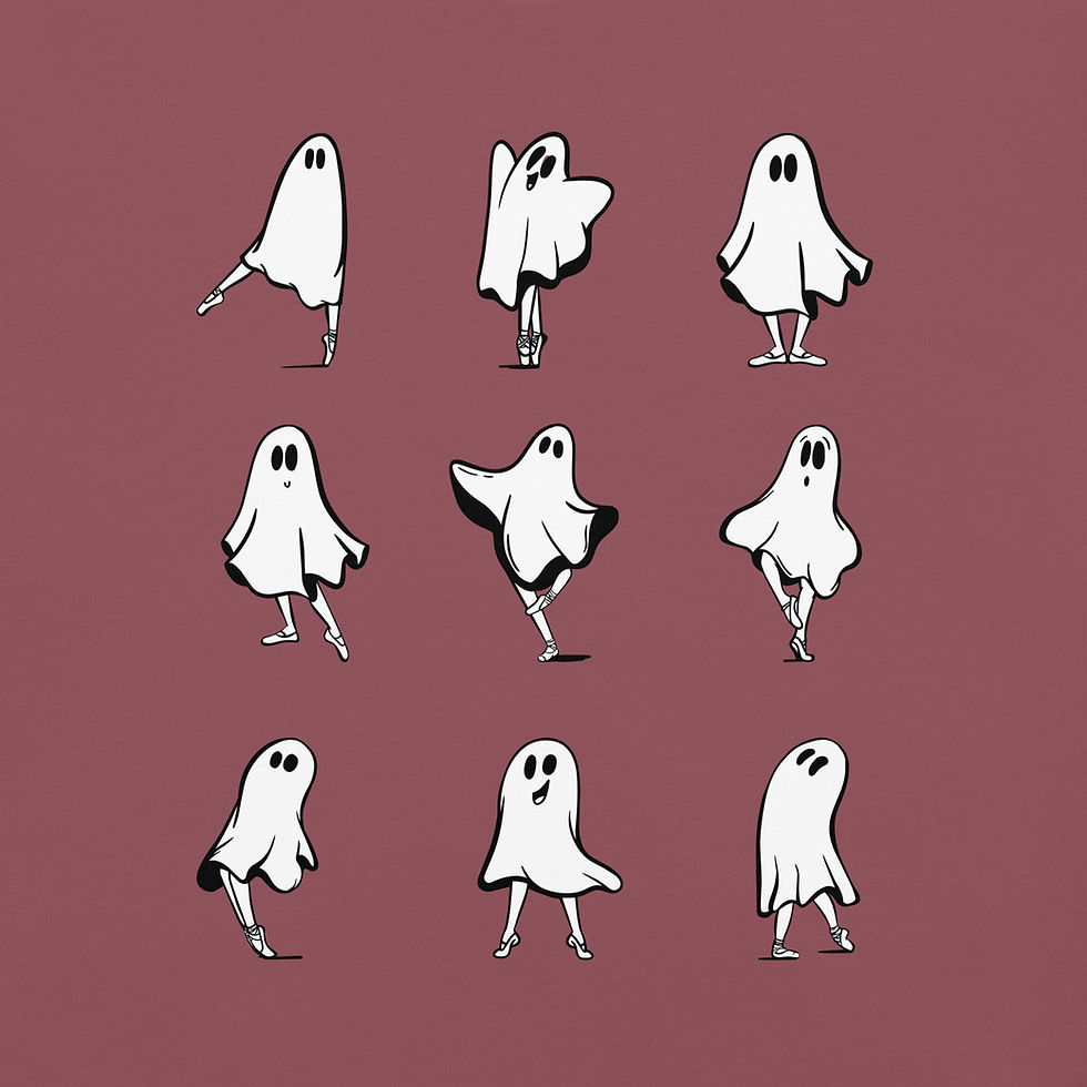 Thumbnail: Ballet Ghosties Comfort Colors t-shirt