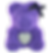Purple Rose Bear With Heart