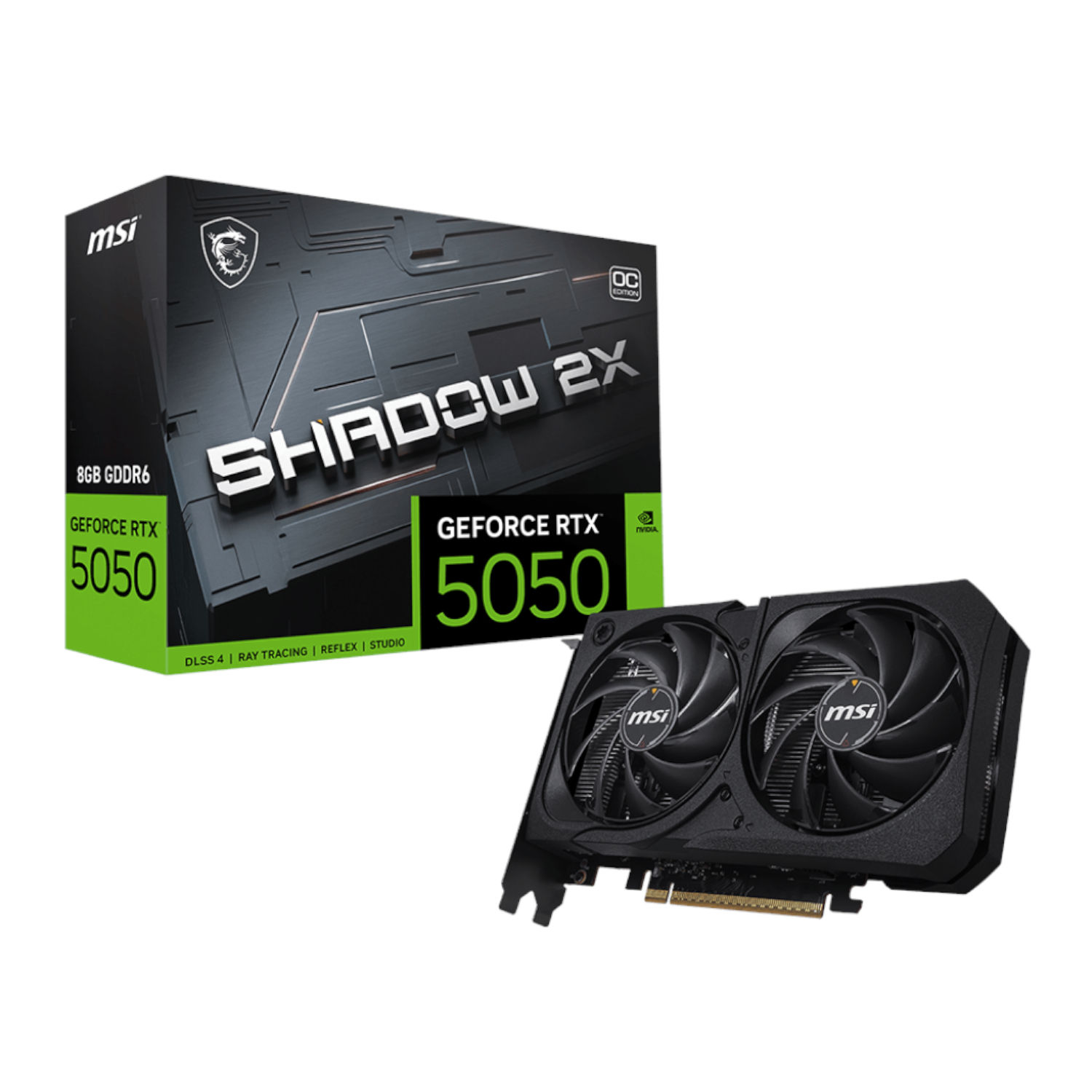 MSI GeForce RTX 5050 SHADOW 2X OC 8GB Graphics Card