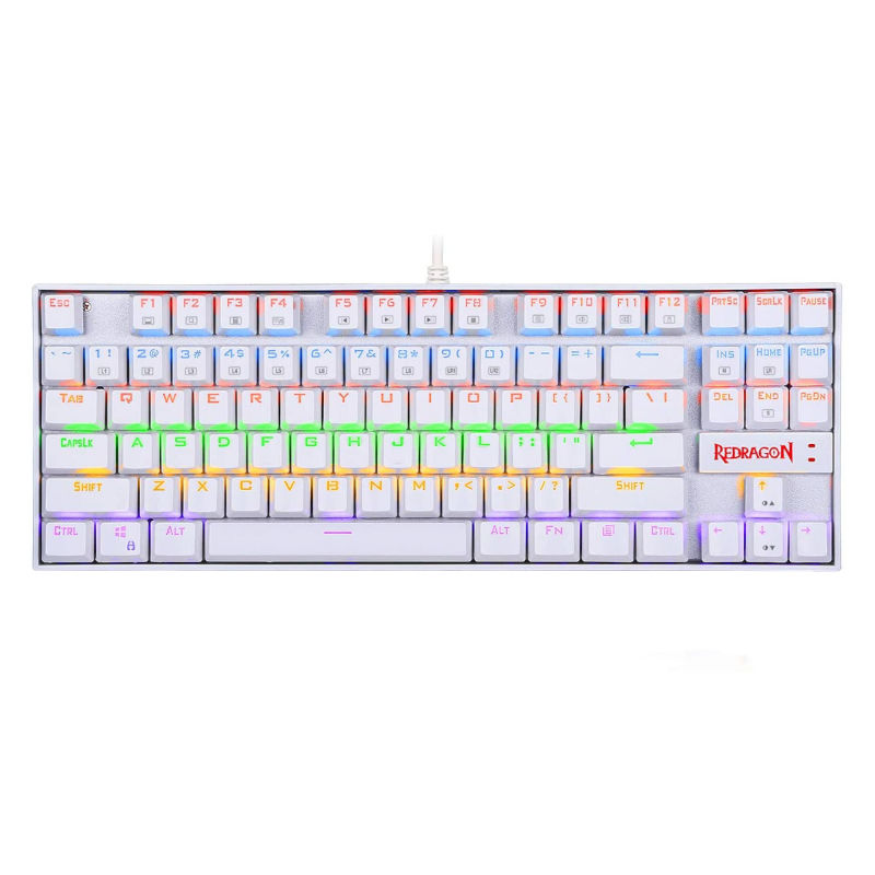 REDRAGON KUMARA Mechanical 87 Key RGB Backlit Gaming Keyboard - White