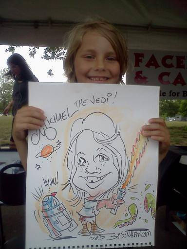 Michael the jedi caricature