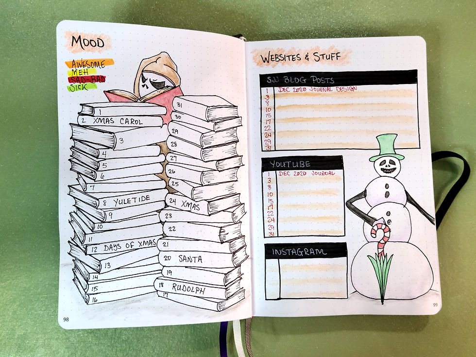 "Mood" and "Websites & Stuff" Pages