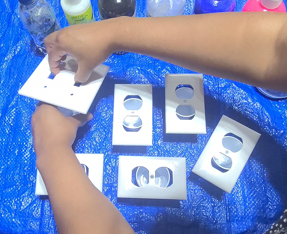 Setting Wall Plates onto Cups