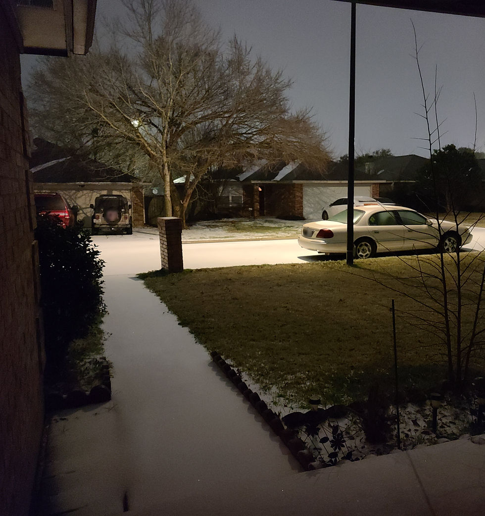 View From Front Porch at Night