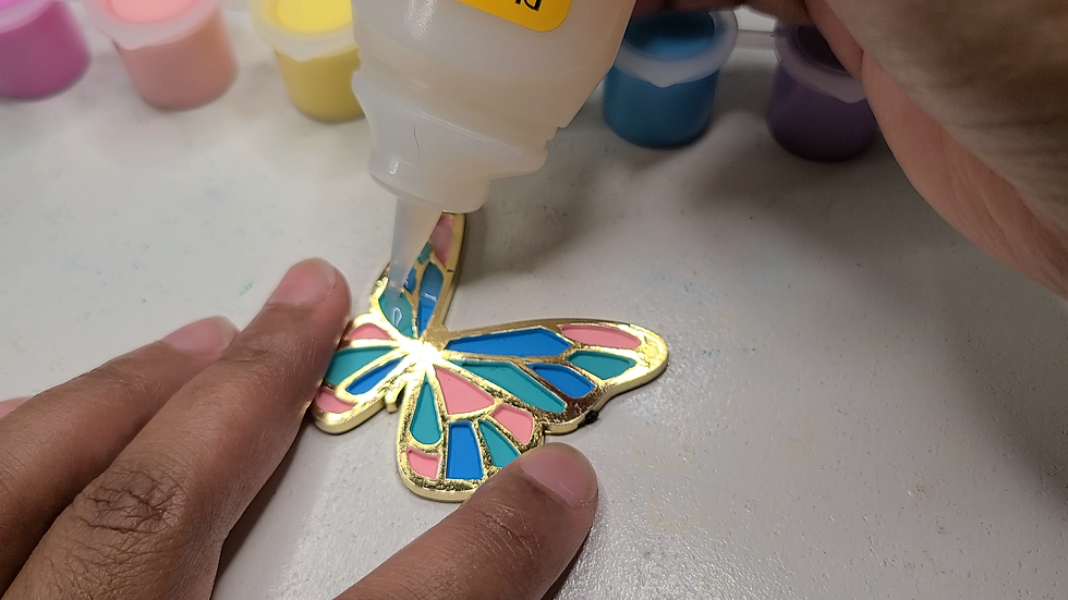 Mod Podge Dimensional Magic on a Charm