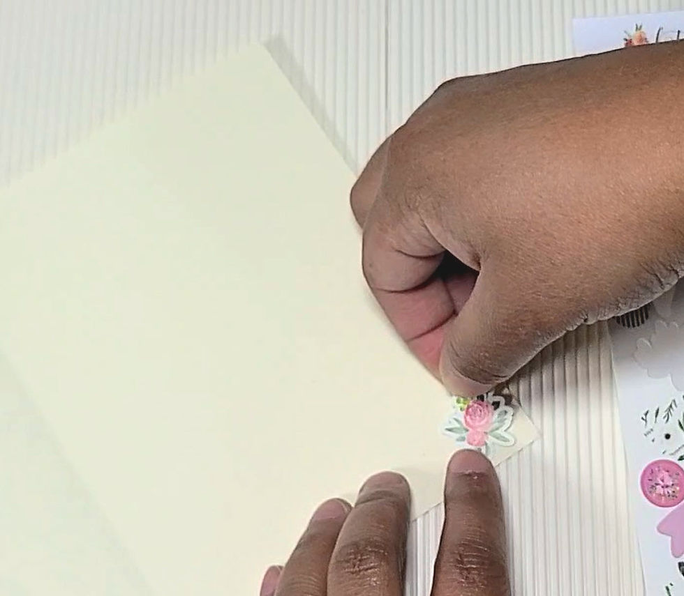 Placing Small Sticker Inside Card Base