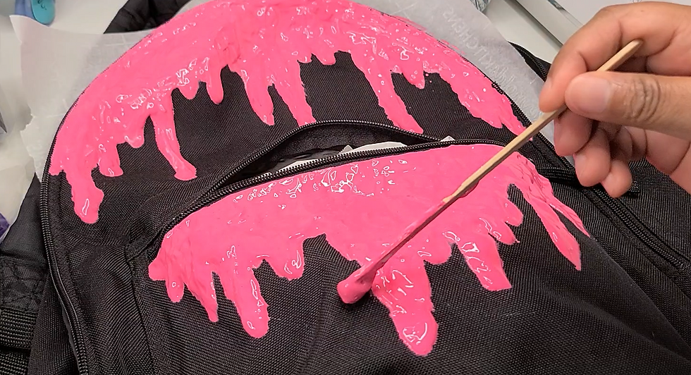 Glob of Paint on Popsicle Stick