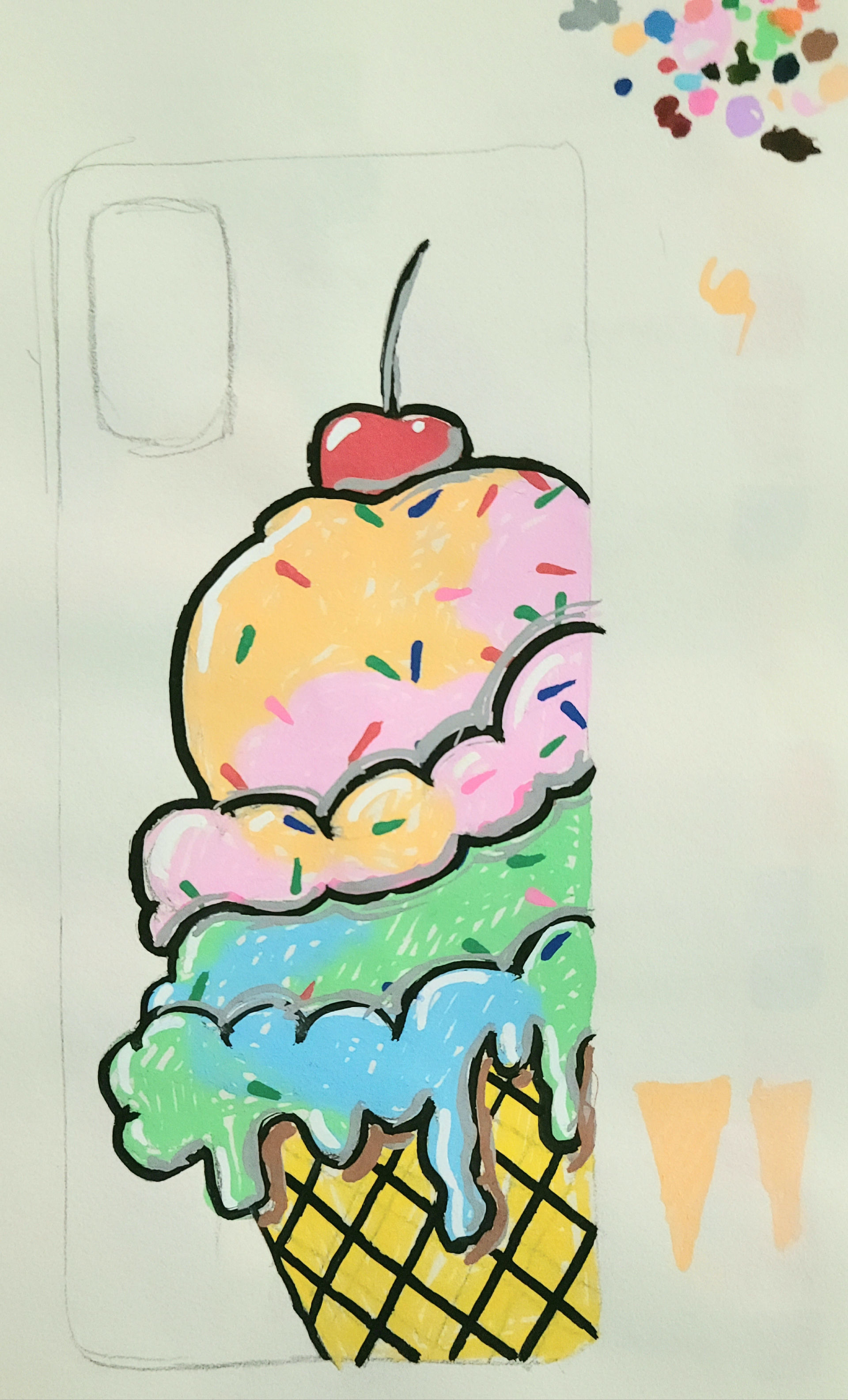 Posca Doodle in Sketchbook