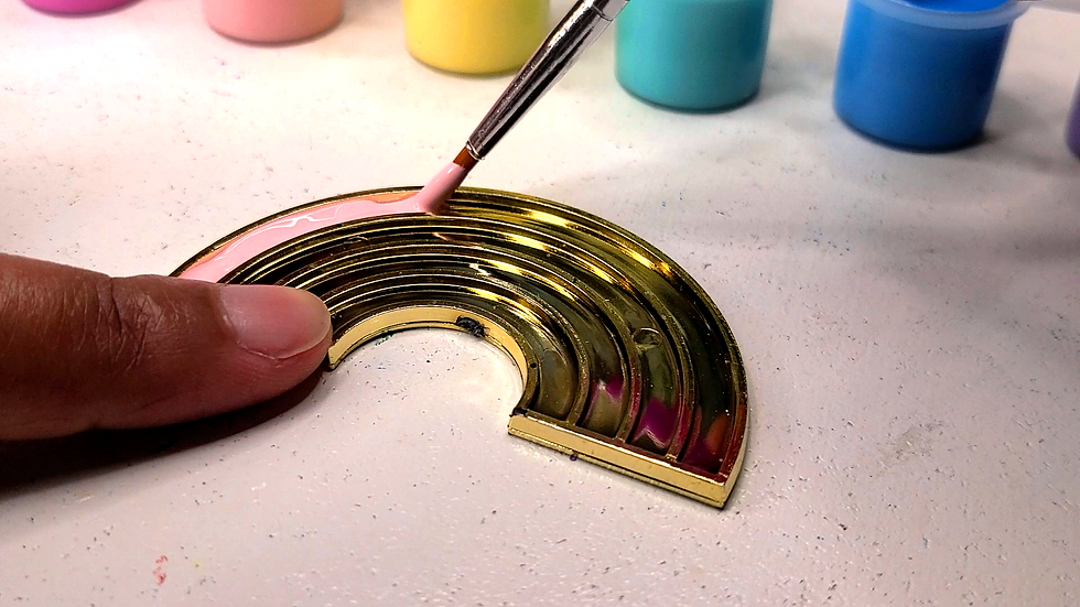 Painting a Charm with a Paintbrush