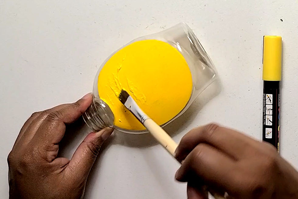 Applying Acrylic Paint Over Surface