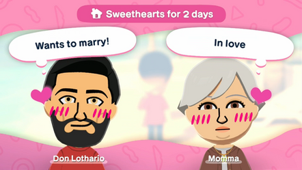 Two Miis as Sweethearts Screenshot