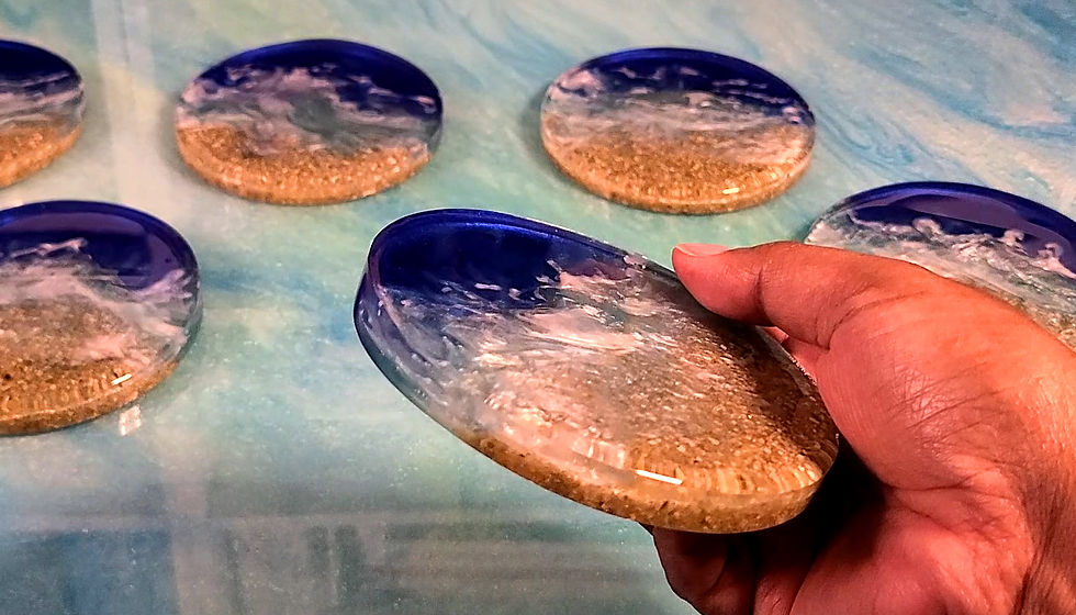 Uneven Beach Resin Drink Coaster