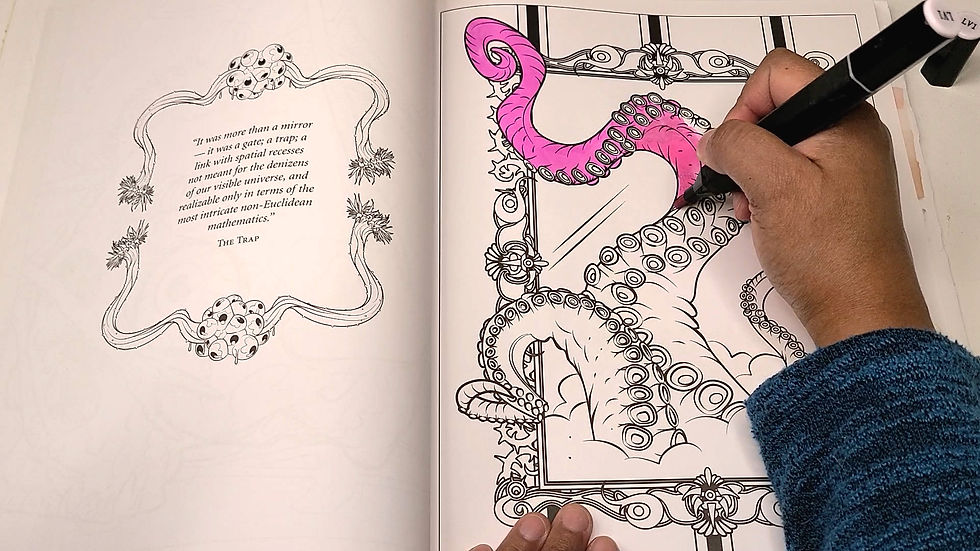 Marker Over a Coloring Page
