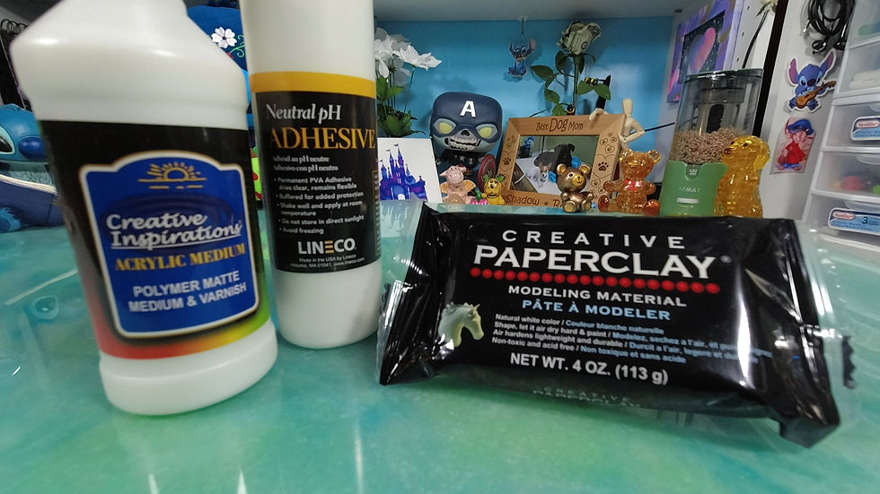 Matte Medium, Adhesive, and Clay