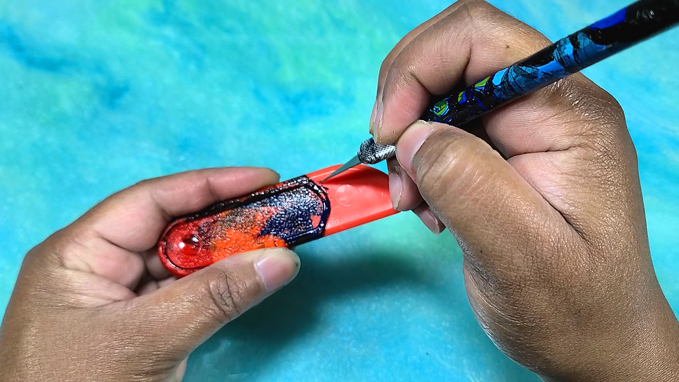 Scraping Paint with Craft Knife