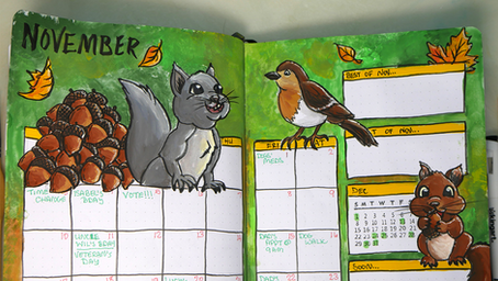 November 2024 Forest Animals Journal Design