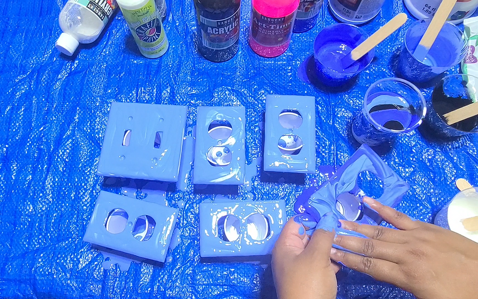 Spreading Paint with Fingers