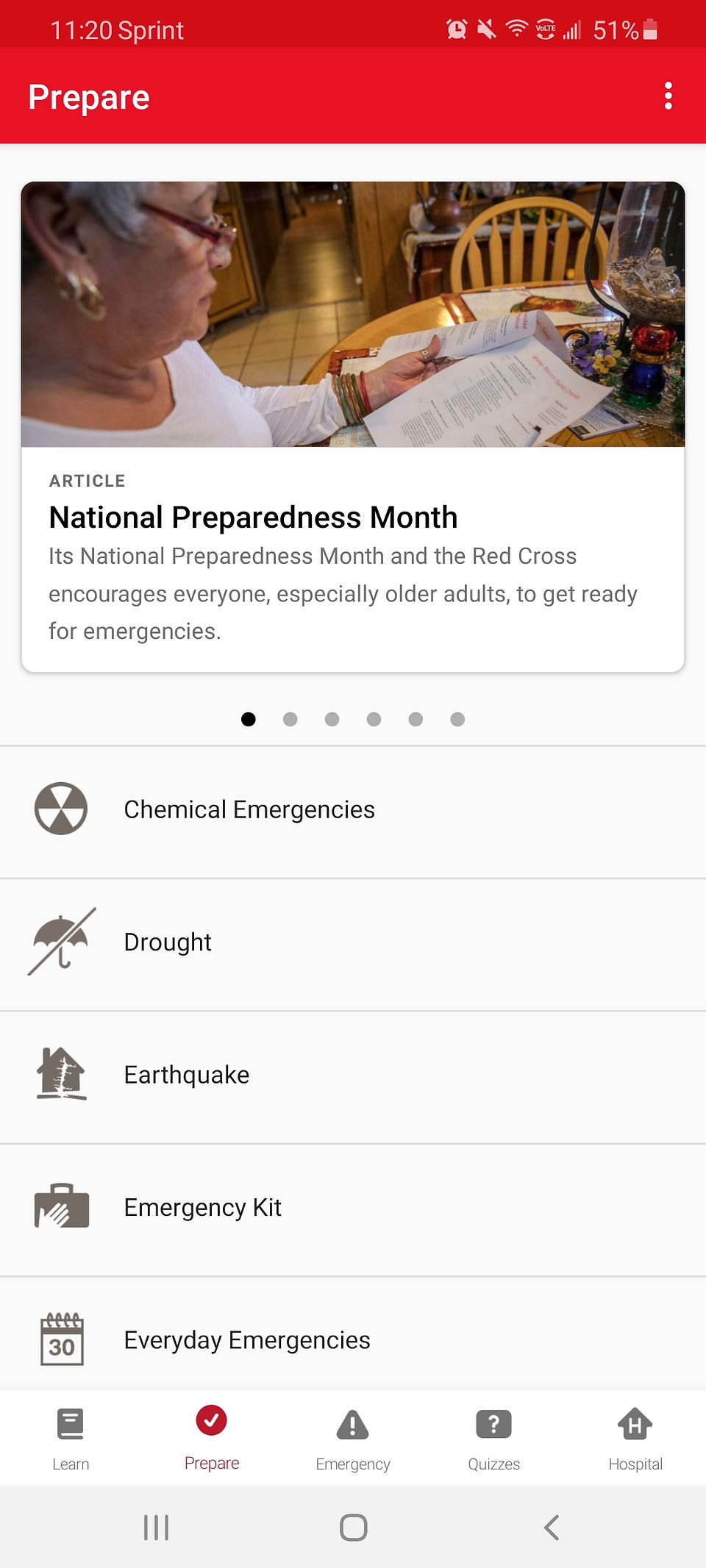 First Aid "Prepare" Screenshot